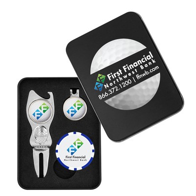 Contour Golf Divot Tool Gift Set w/ Poker Chip